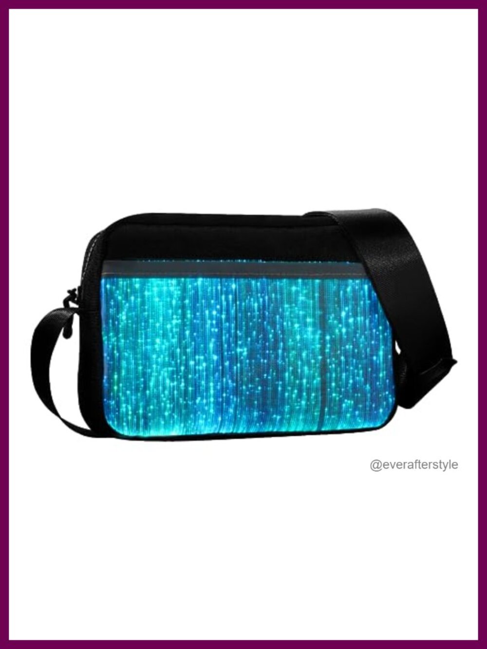 LED Crossbody Bag Small Light Up Purse Fiber Optic Glow Handbag Party